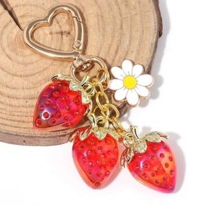 Strawberries Key Chain/Bag Charm